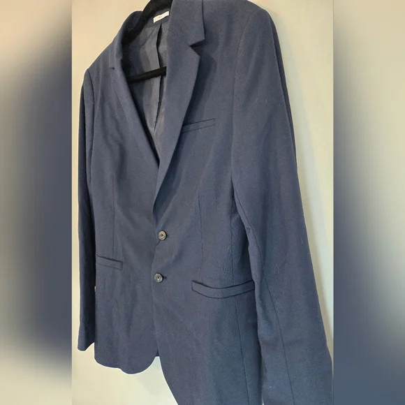 Calvin Klein Navy Blue Unisex Blazer. Slim Fit. NEW WITH TAGS. - Picture 4 of 9